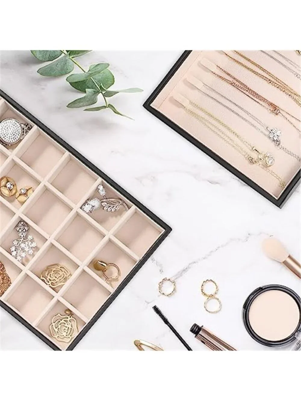 Jewelry Organizer Box Stackable Storage Case Ring Earring Necklace Holder
